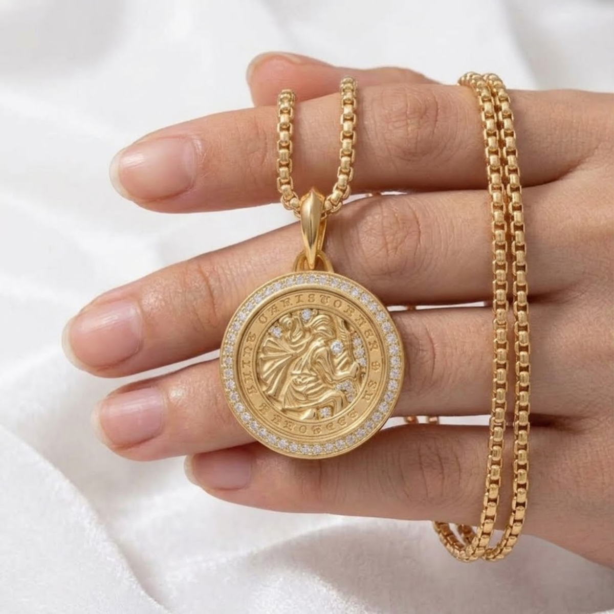 Religious Medal Spiritual Protection Pendant