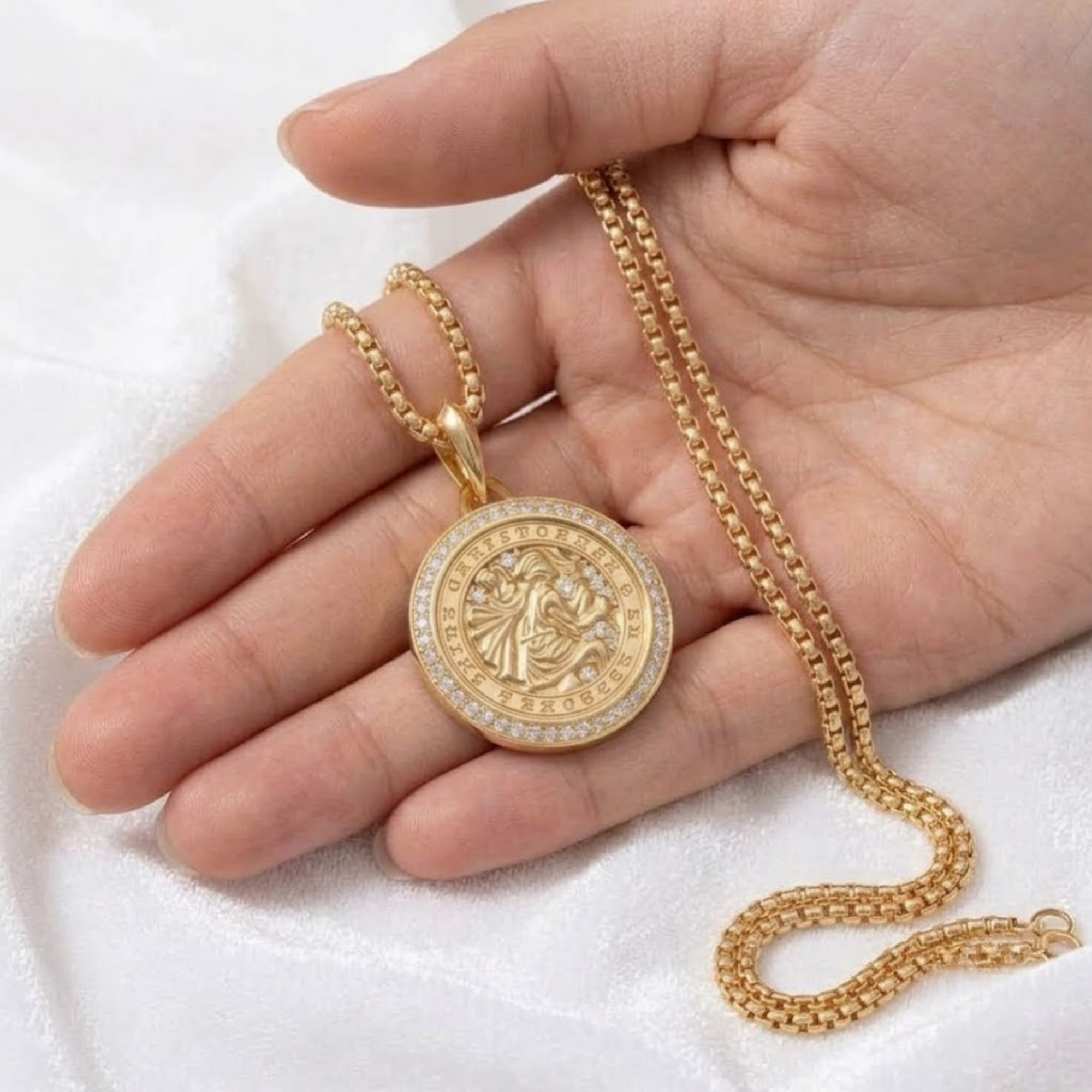 Religious Medal Spiritual Protection Pendant