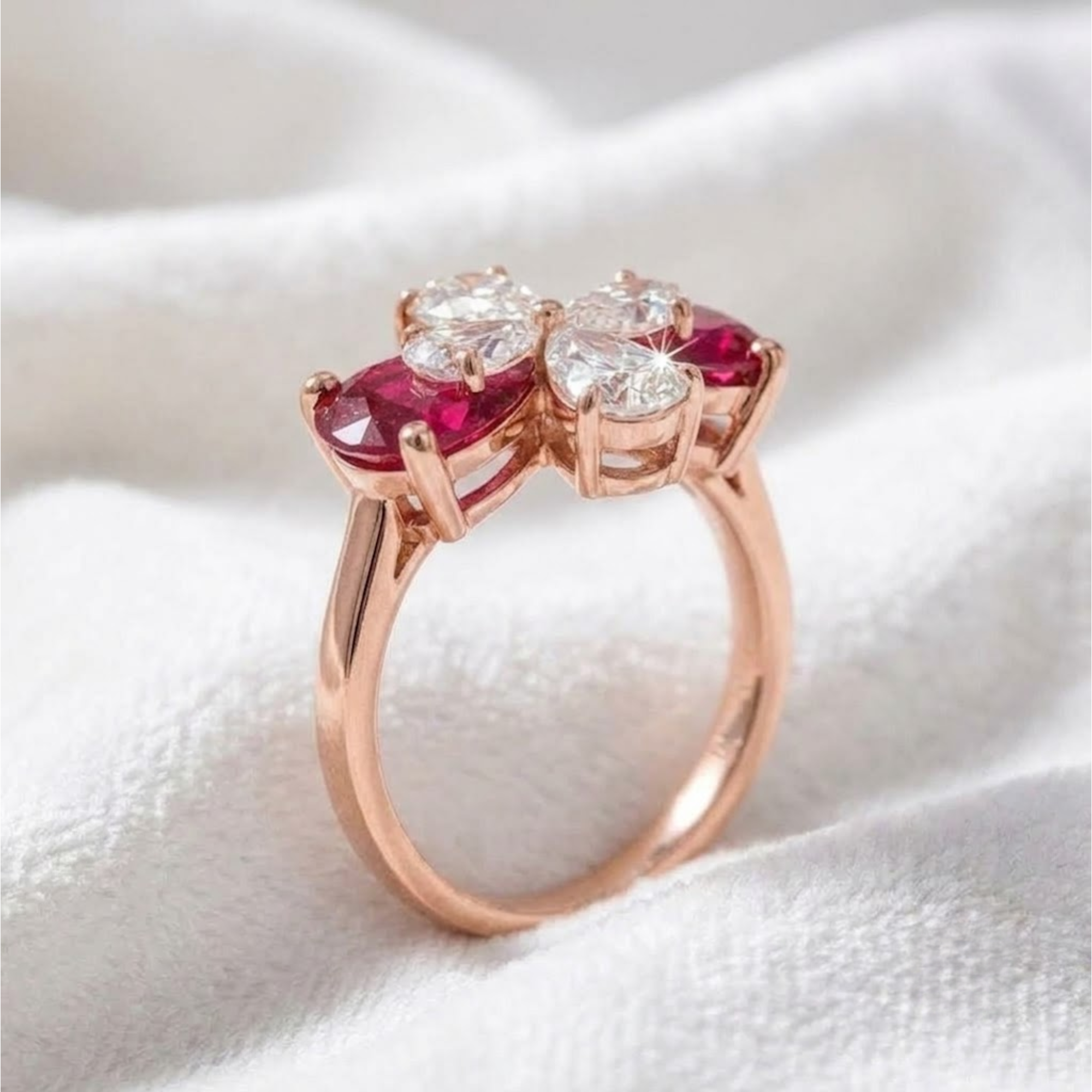 14 Karat Massivgold Blumen Jubiläumsring Blumenring Schmuckgeschenk für Ehefrau.