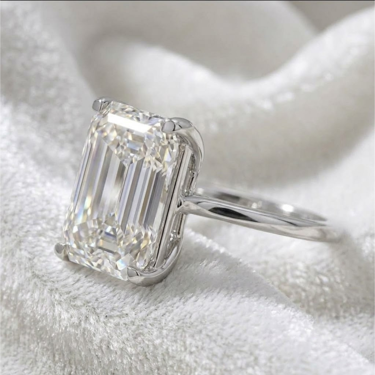 Gold Diamond Solitaire Engagement Ring