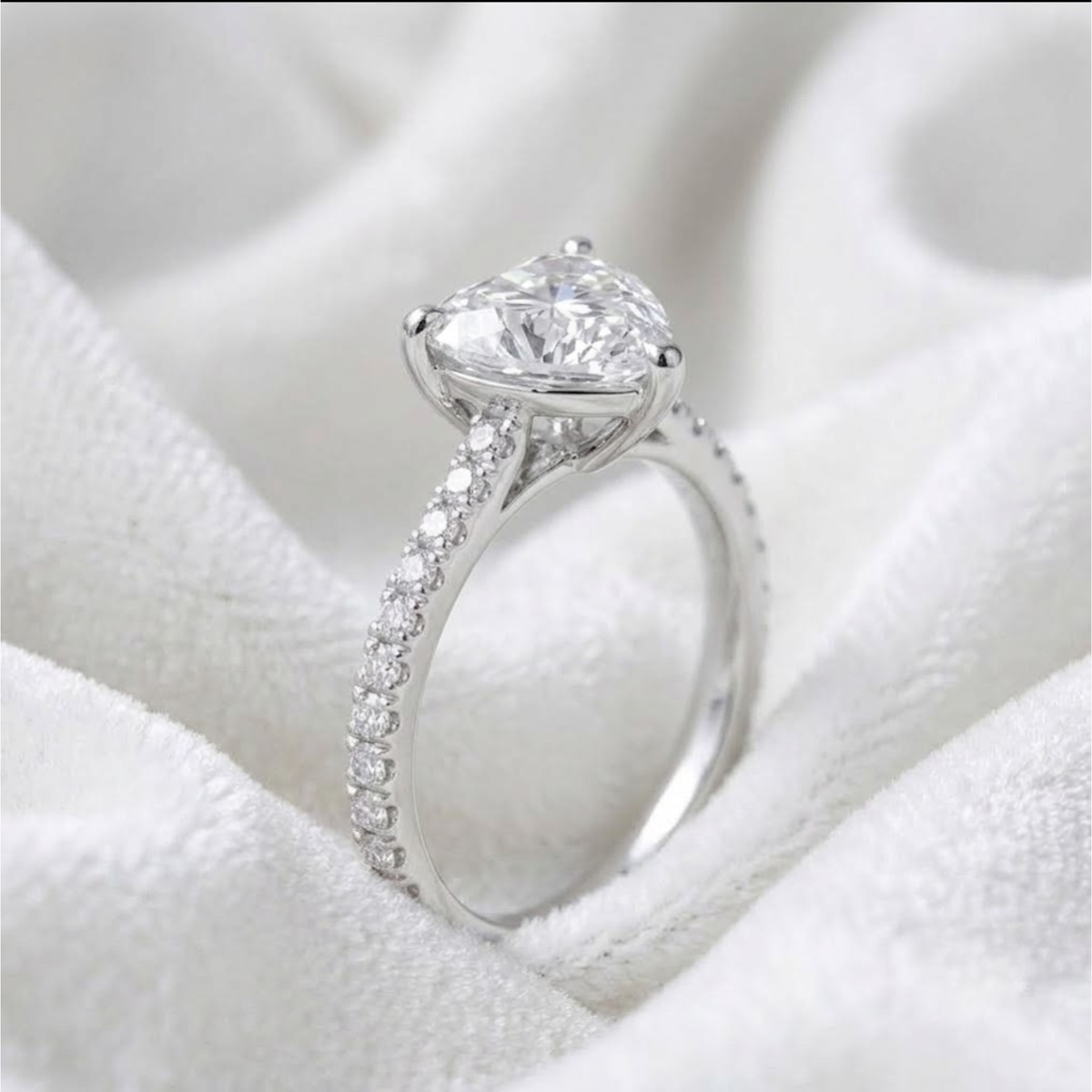 Heart-Shape Solitaire Diamond Ring