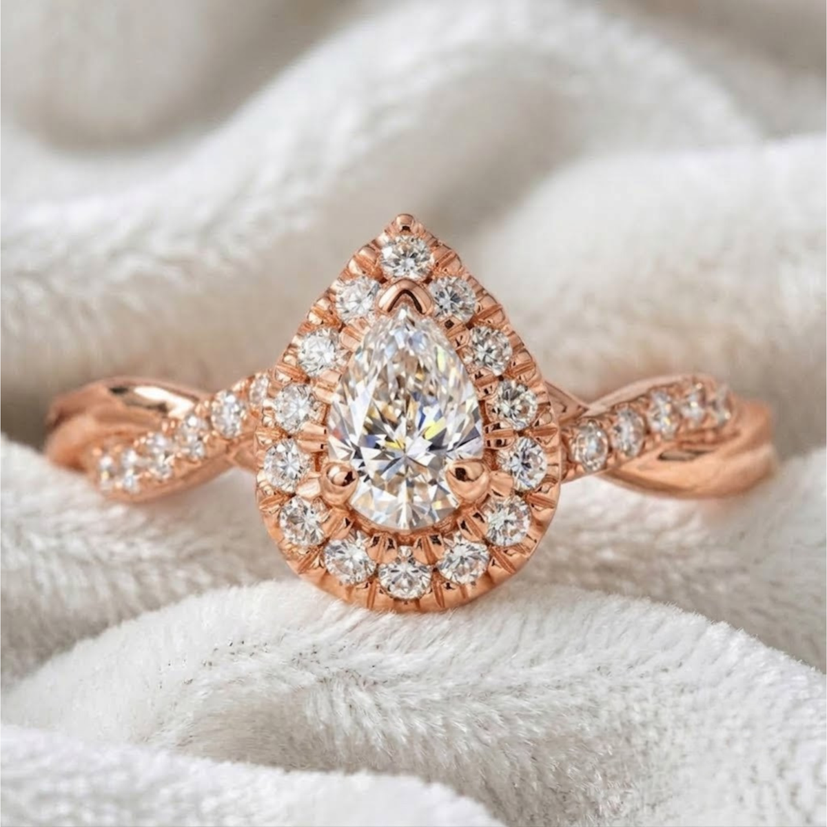 Twist and turn Prong Solitaire Engagement Ring