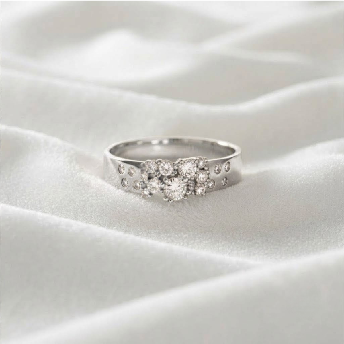 Cluster Wedding Band Ring