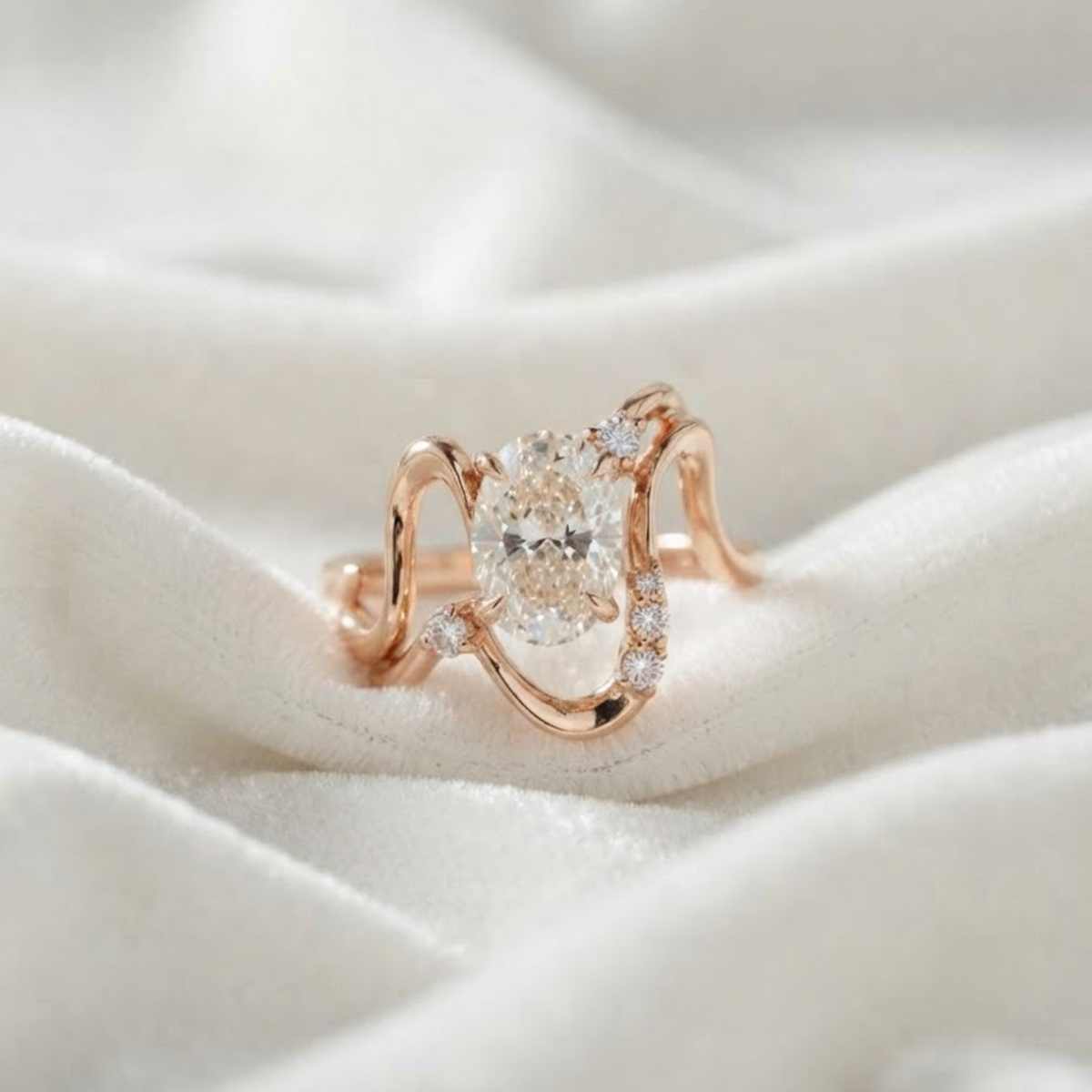 Oval Lab Grown Diamond Engagement Ring