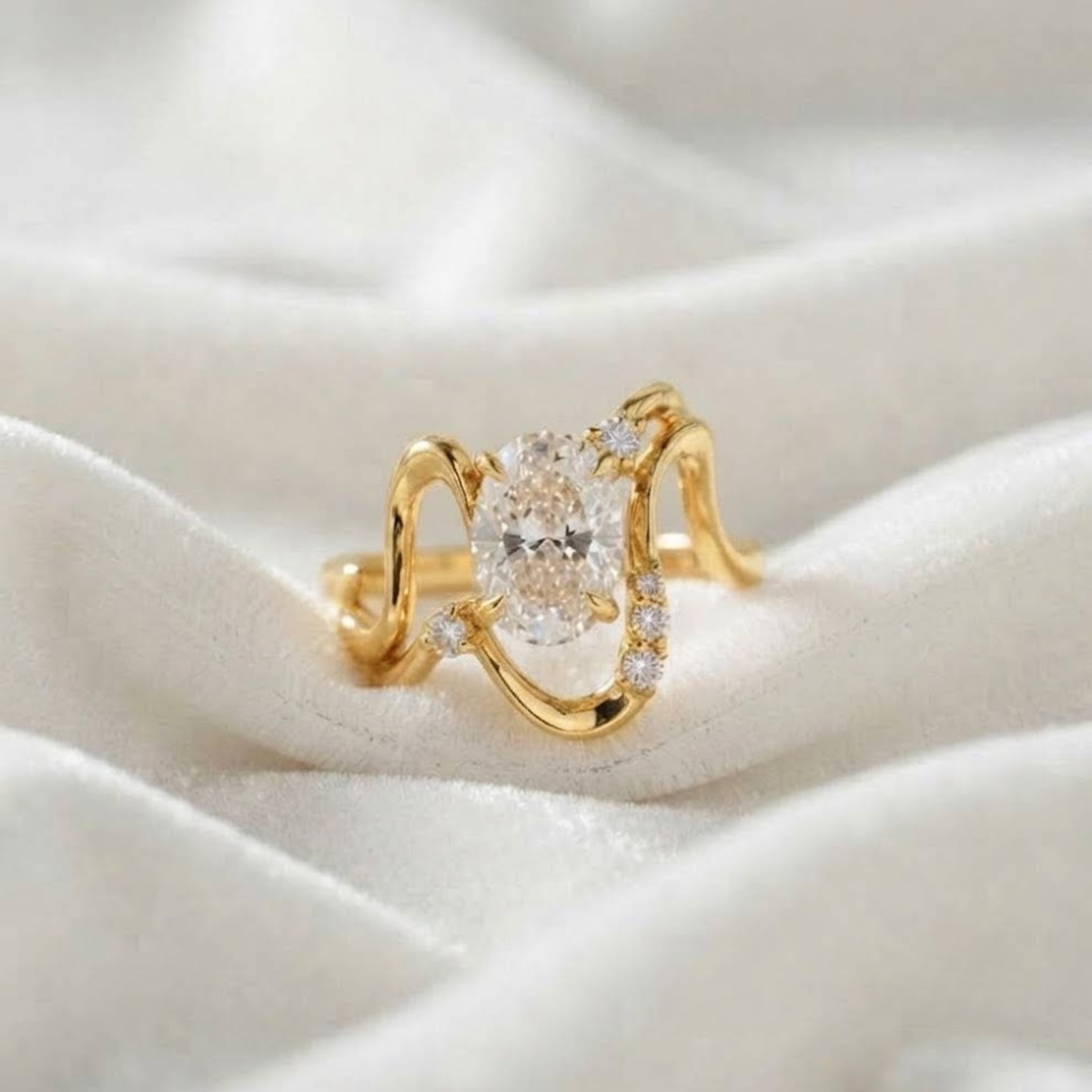 Oval Lab Grown Diamond Engagement Ring