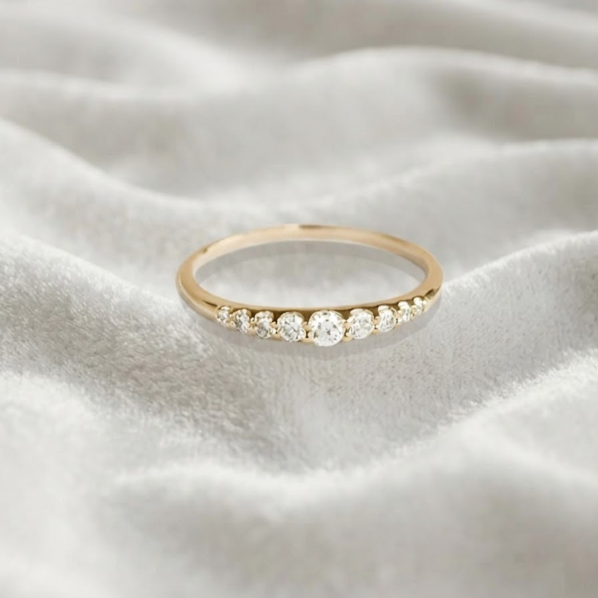 Delicate Graduated Diamond Band