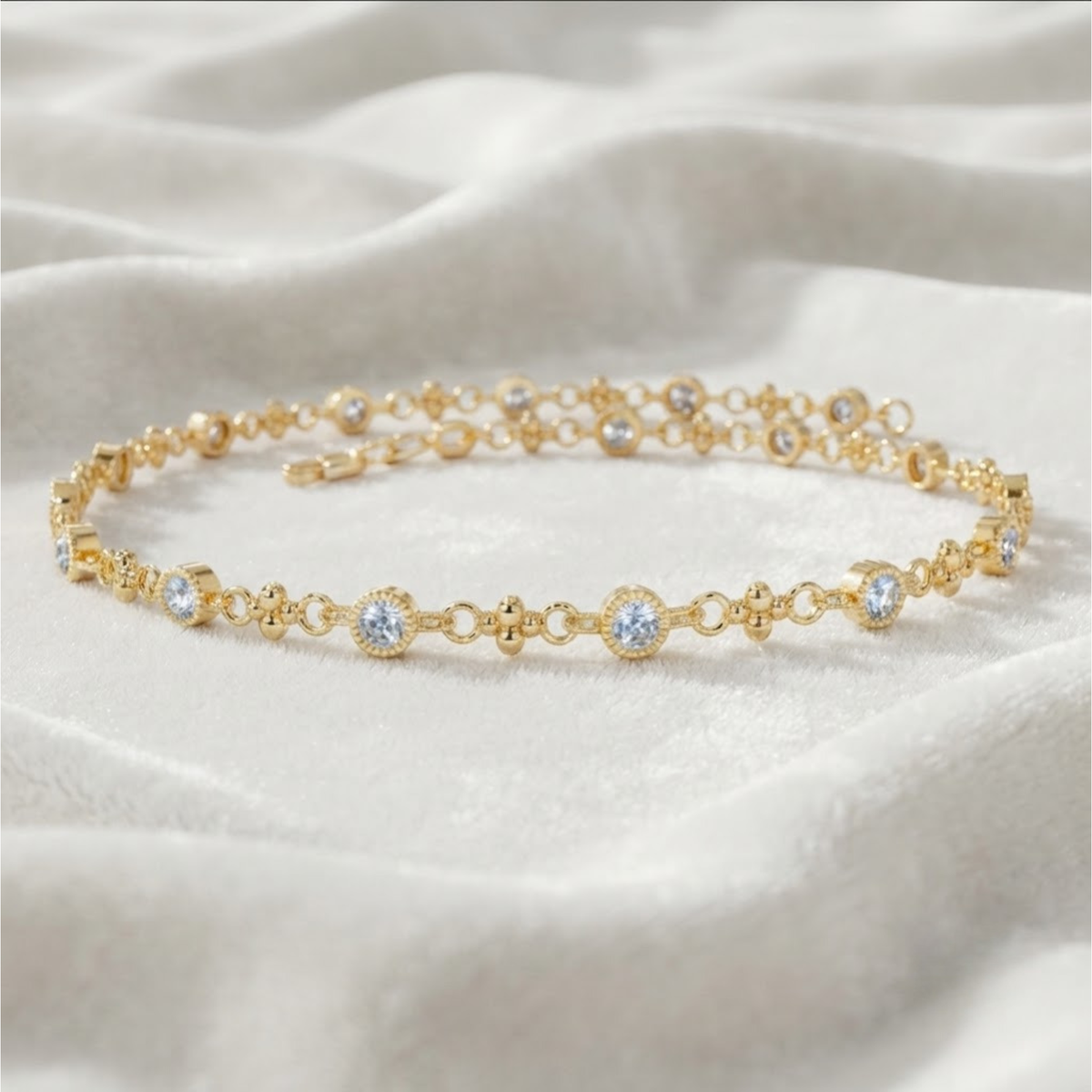 Bezel Setting Diamond Bracelet