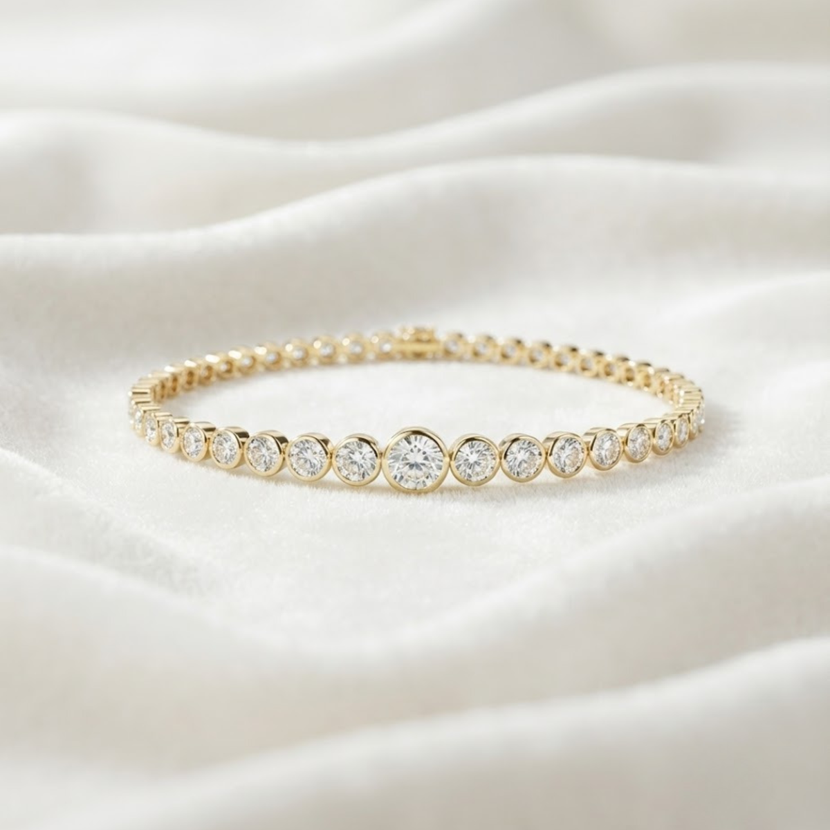 Gold Diamond Tennis Bracelet
