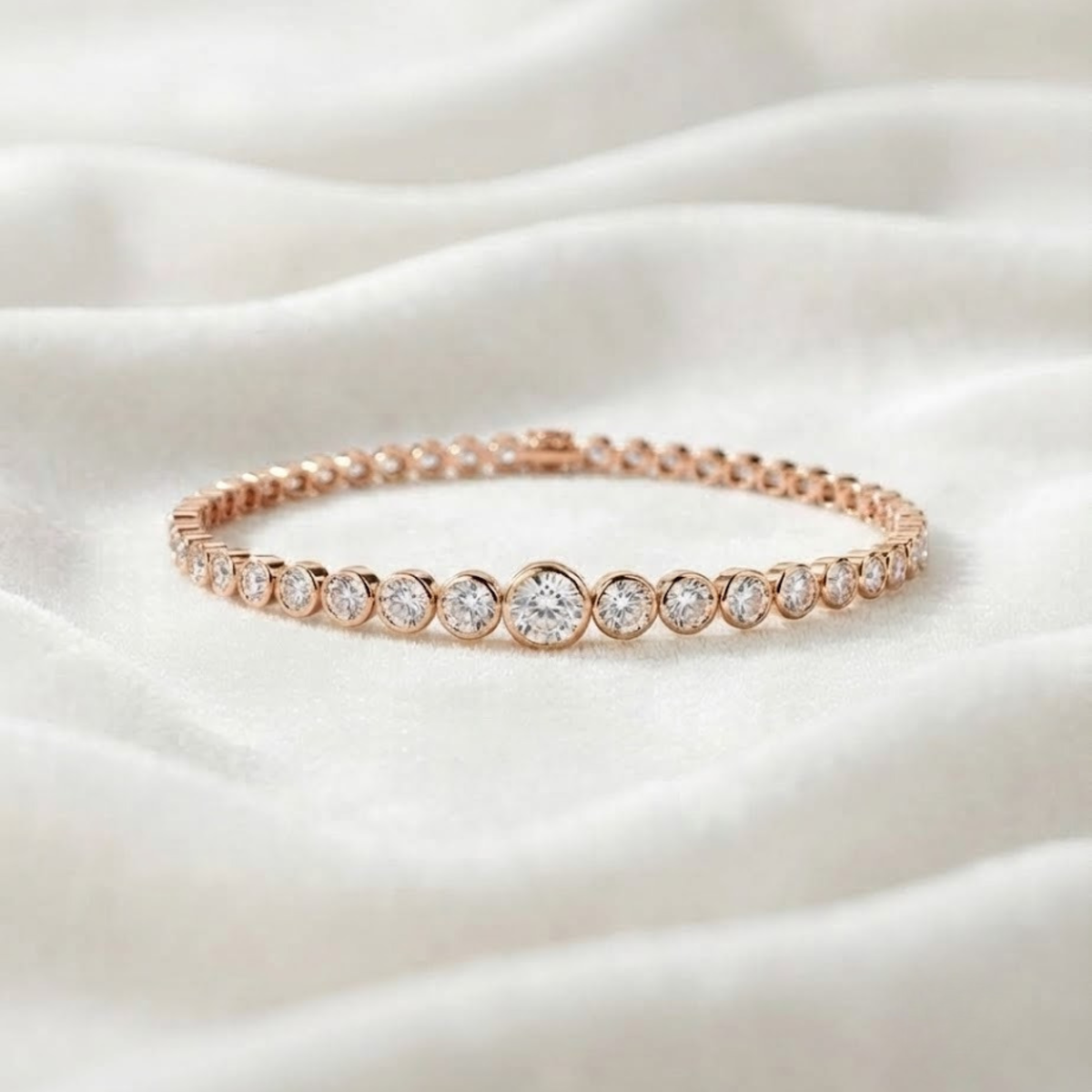 Gold Diamond Tennis Bracelet
