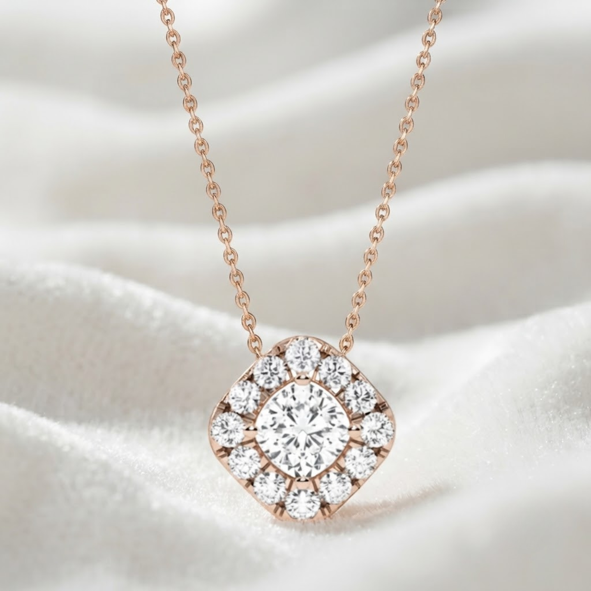 Diamond Solitaire Pendant Necklace