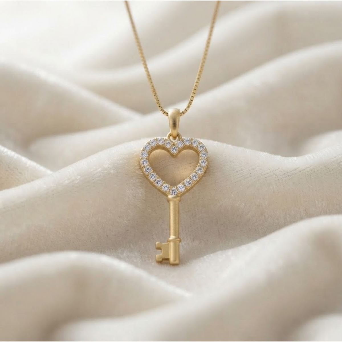Heart Key Pendant Necklace