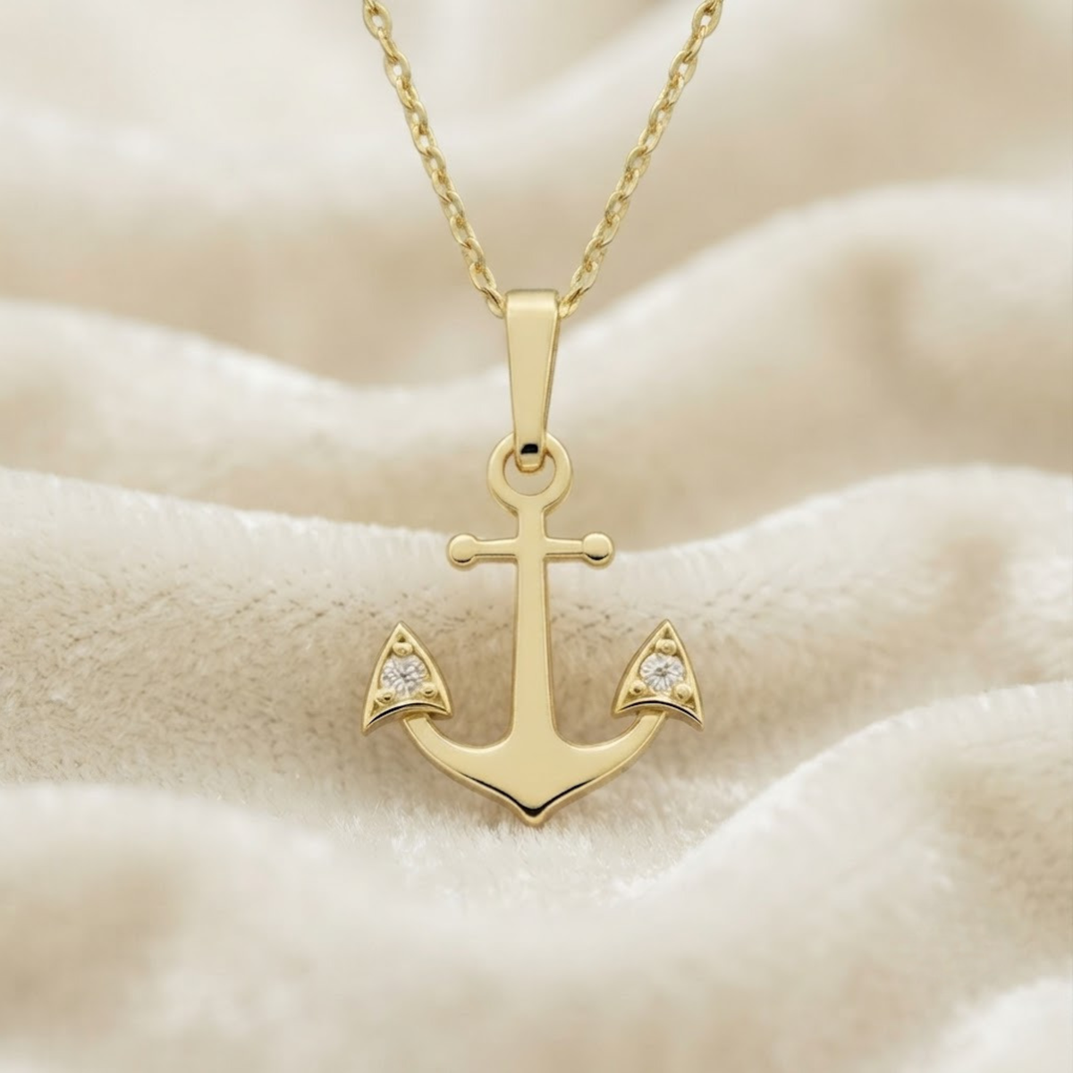 Gold Anchor Necklace