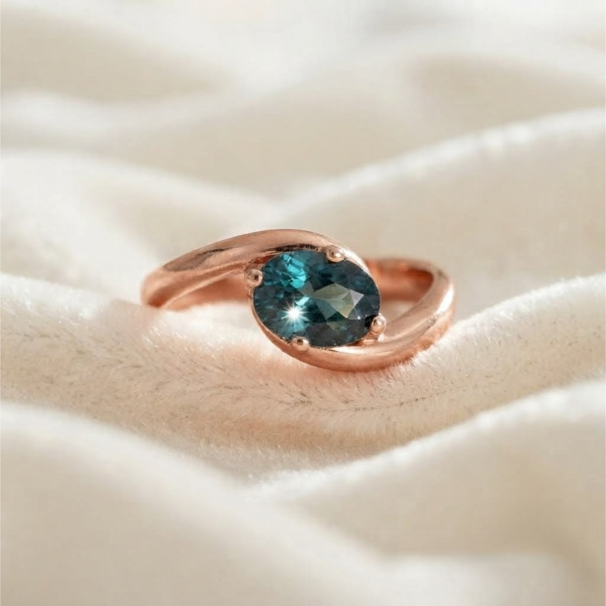 Blue Sapphire Engagement Ring