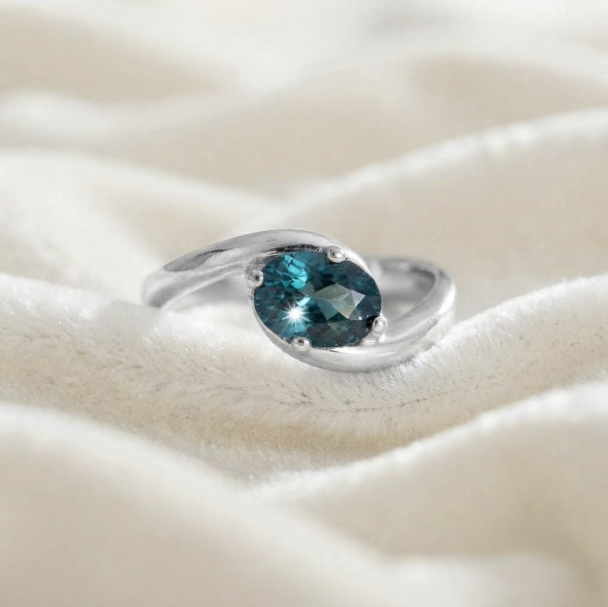Blue Sapphire Engagement Ring