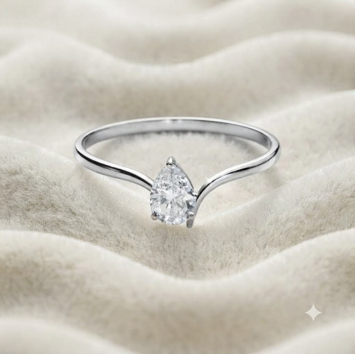 Unique Pear Cut Engagement Ring