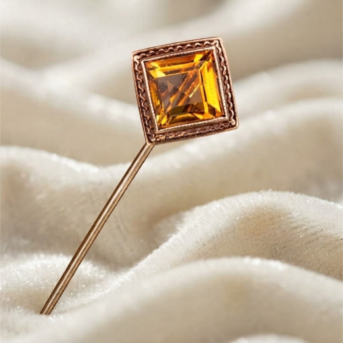 Vintage Victorian Citrine Brooch Stick Pin