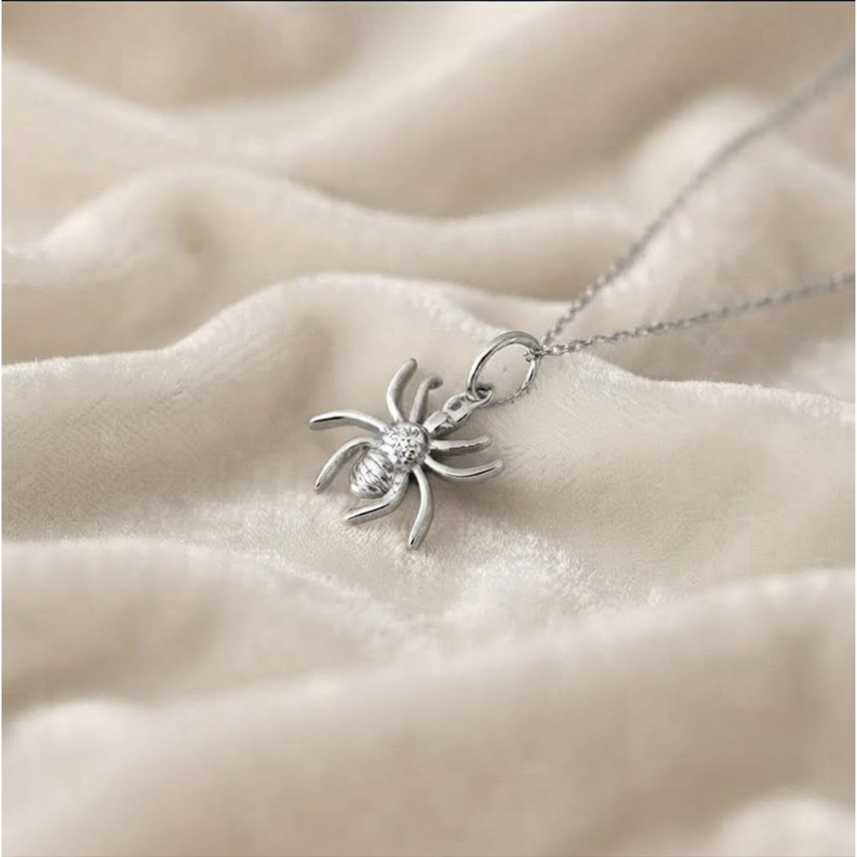 14K Gold Spider Tarantula Necklace Halloween Jewlery
