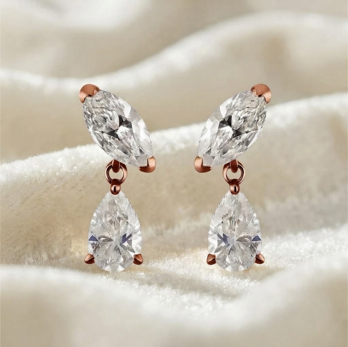 Pear Shape Dangling Earrings