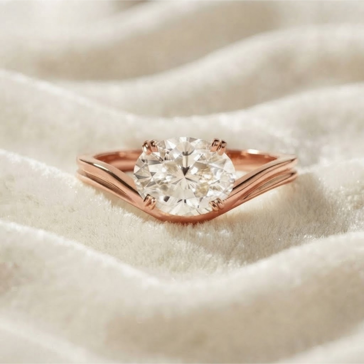 Oval Lab Grown Diamond Engagement Ring