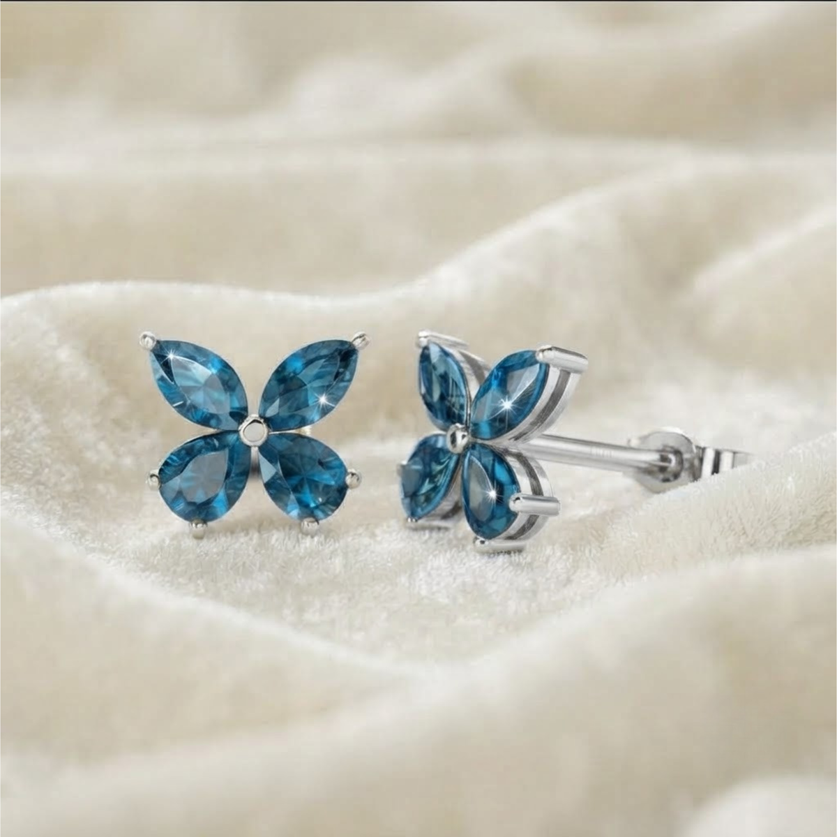 Birthstone Butterfly Dainty Earrings