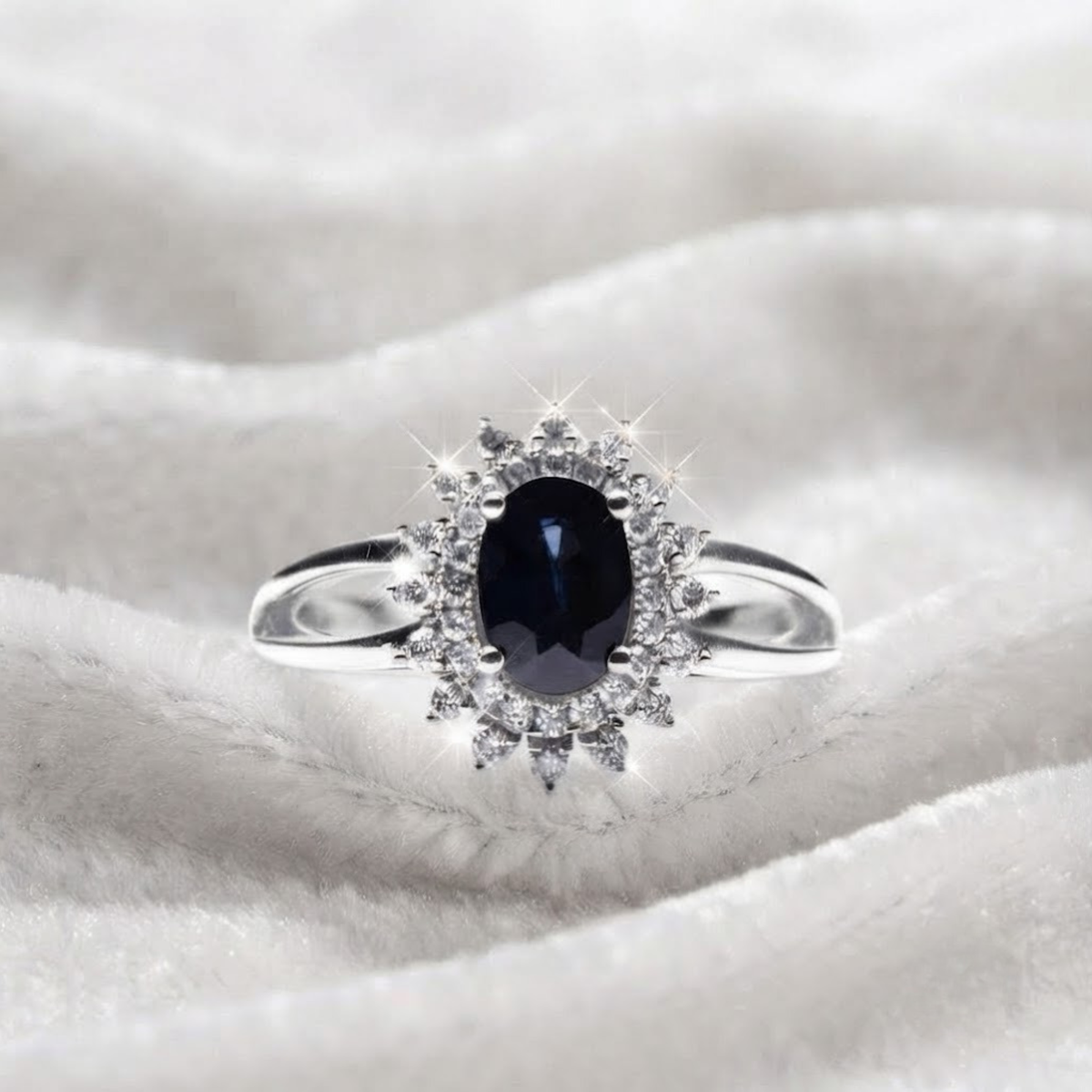 Oval Sapphire Wedding Ring