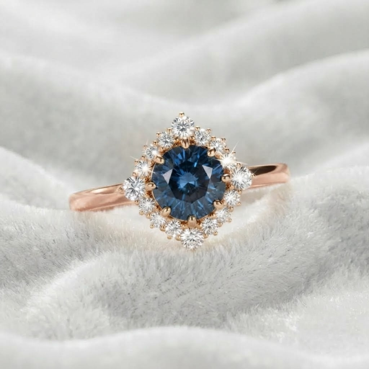 London blue Topaz Engagement ring.