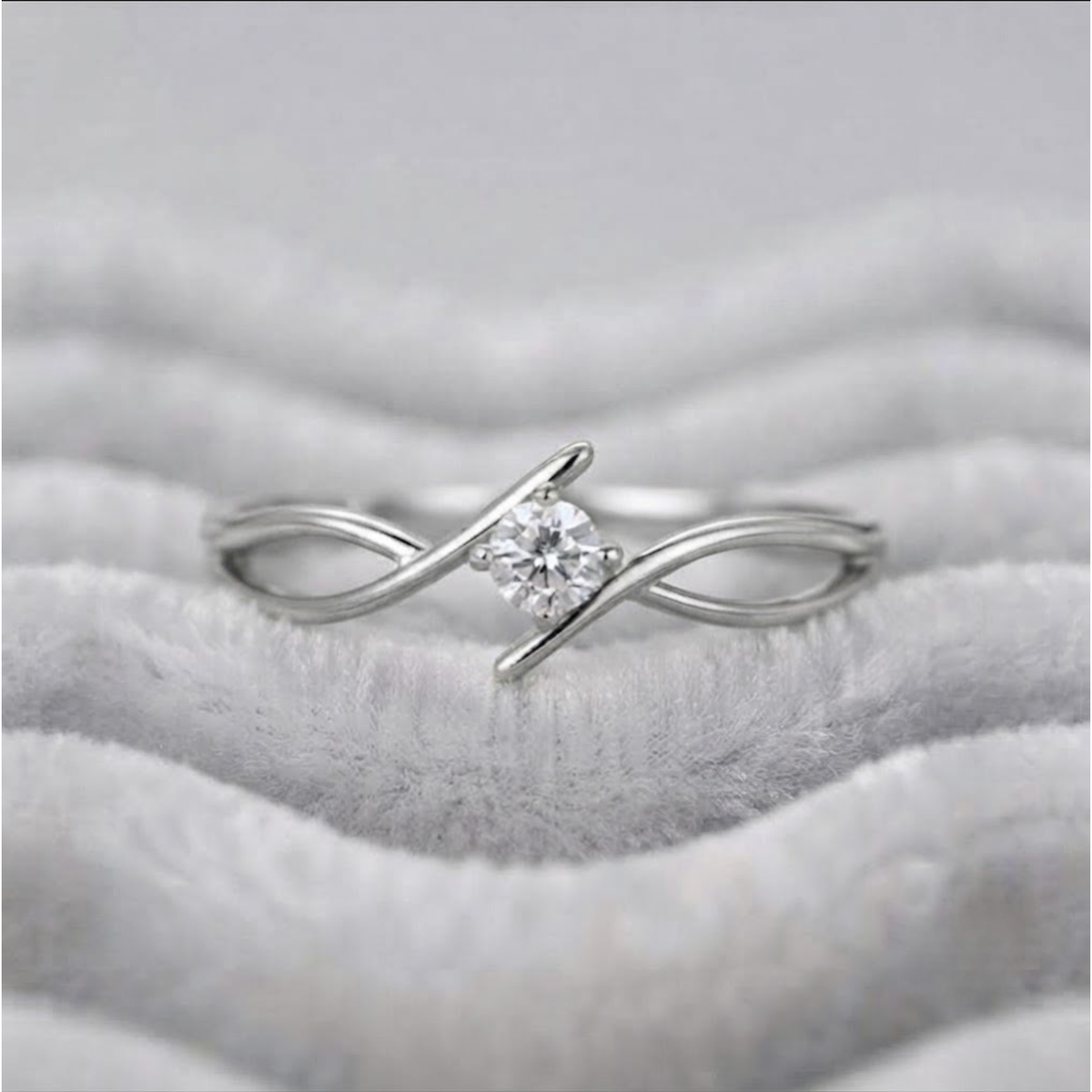 Celtic Style Solitaire Lab Diamond Engagement Ring