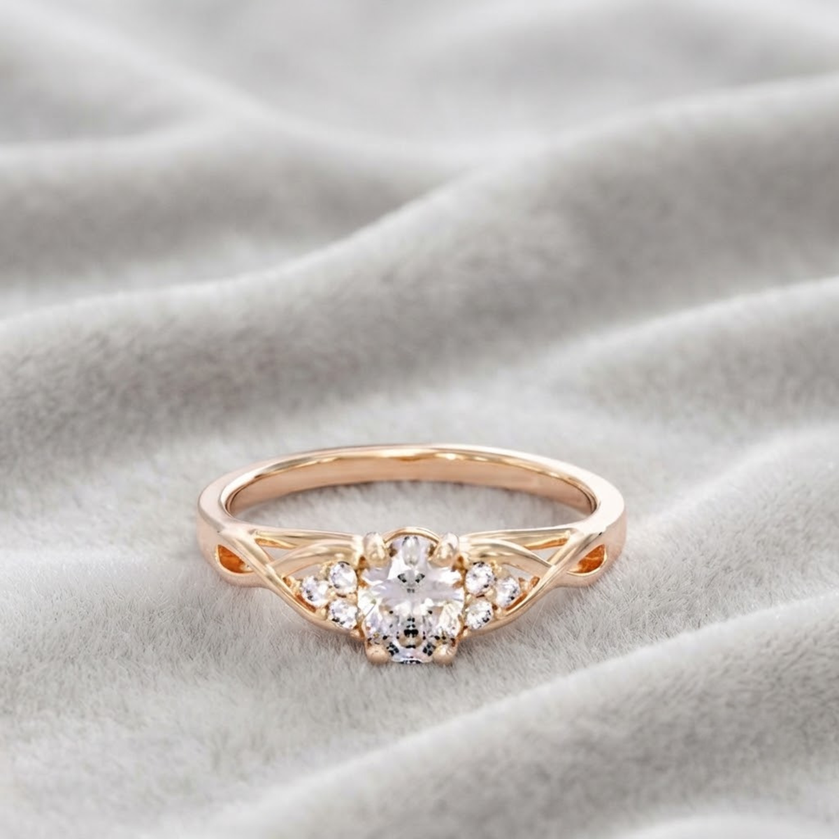 Braided Band Lab Grown Diamond Engagement Ring