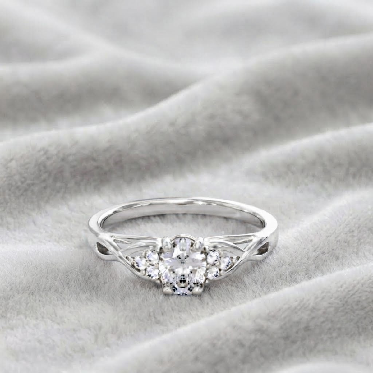 Braided Band Lab Grown Diamond Engagement Ring