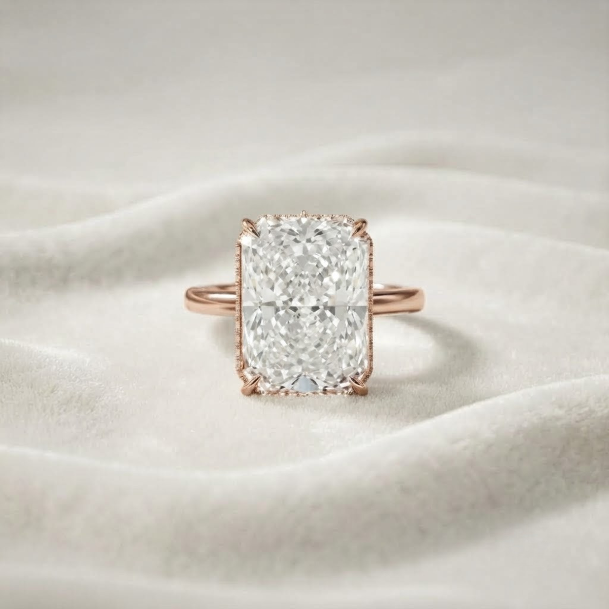 Solid Gold 10.00 Carat Lab Grown Diamond Ring