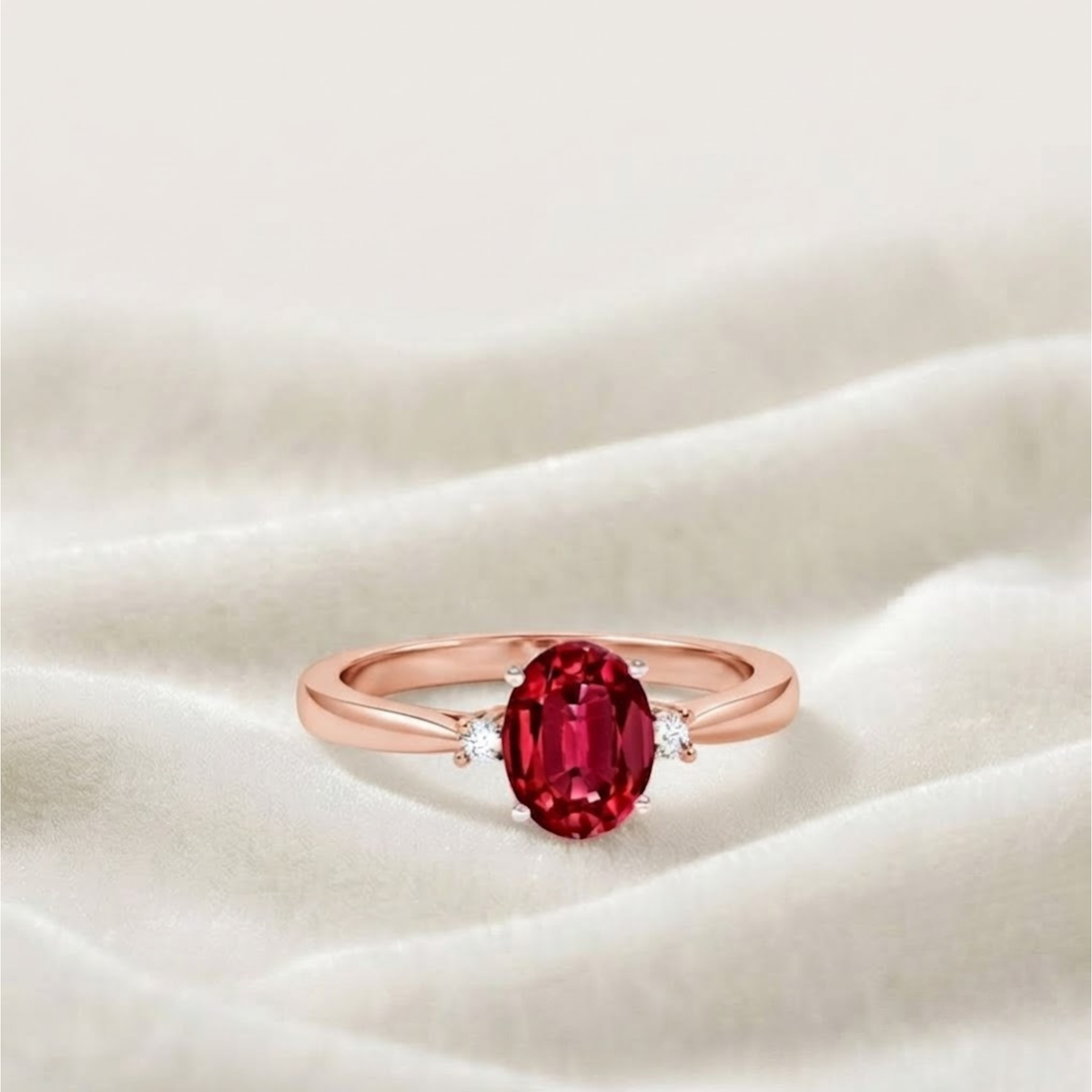 Solitaire Design Birthstone Engagement Ring