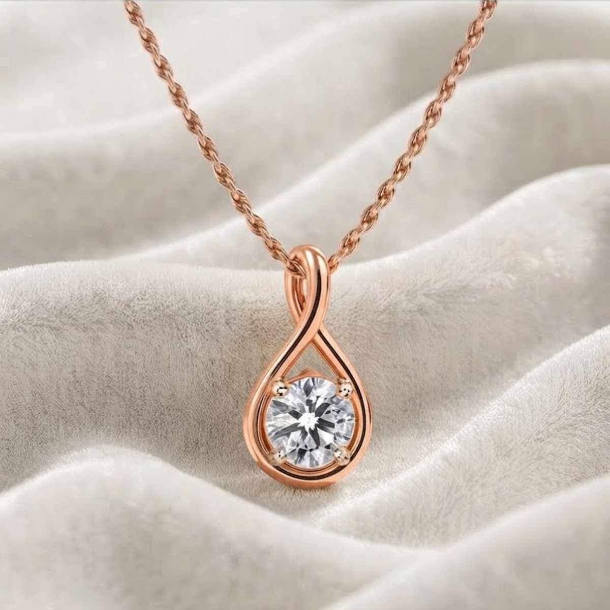 Round Brilliant lab grown diamond pendant