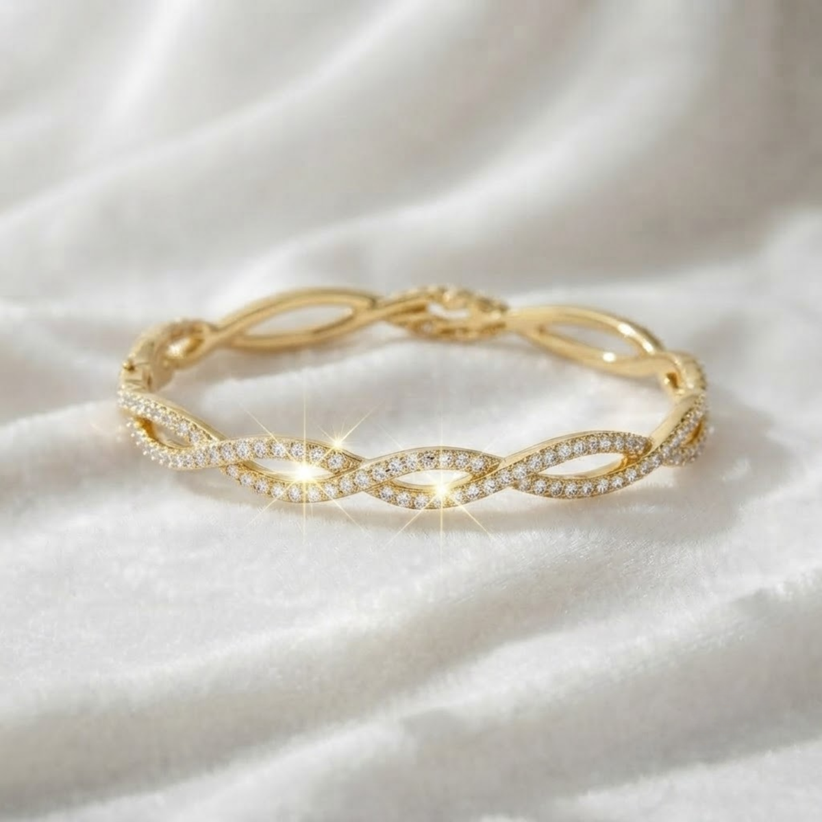 Twisted Micro Pave Eternity Jewelry