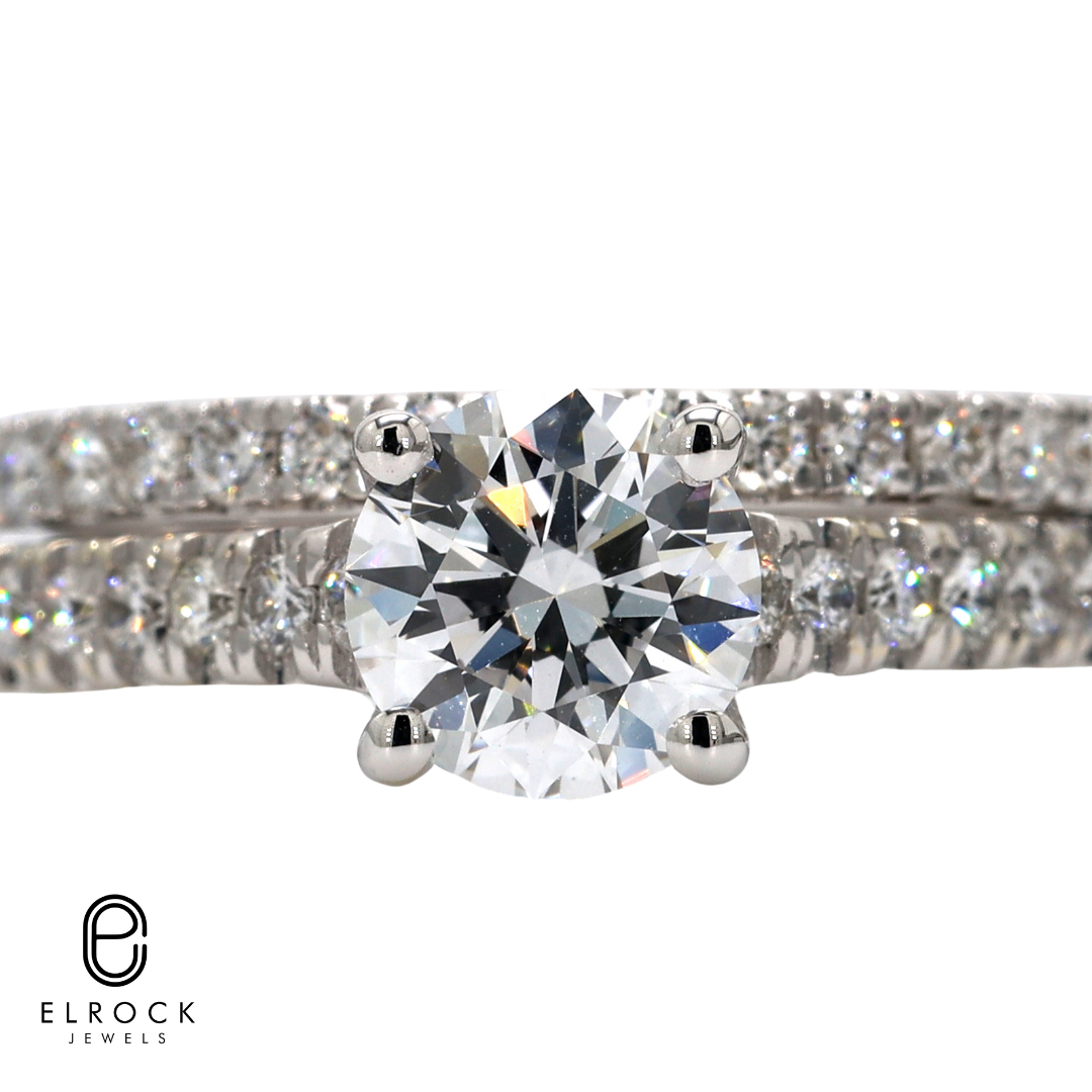 14K Gold Round Lab Grown Diamond Ring