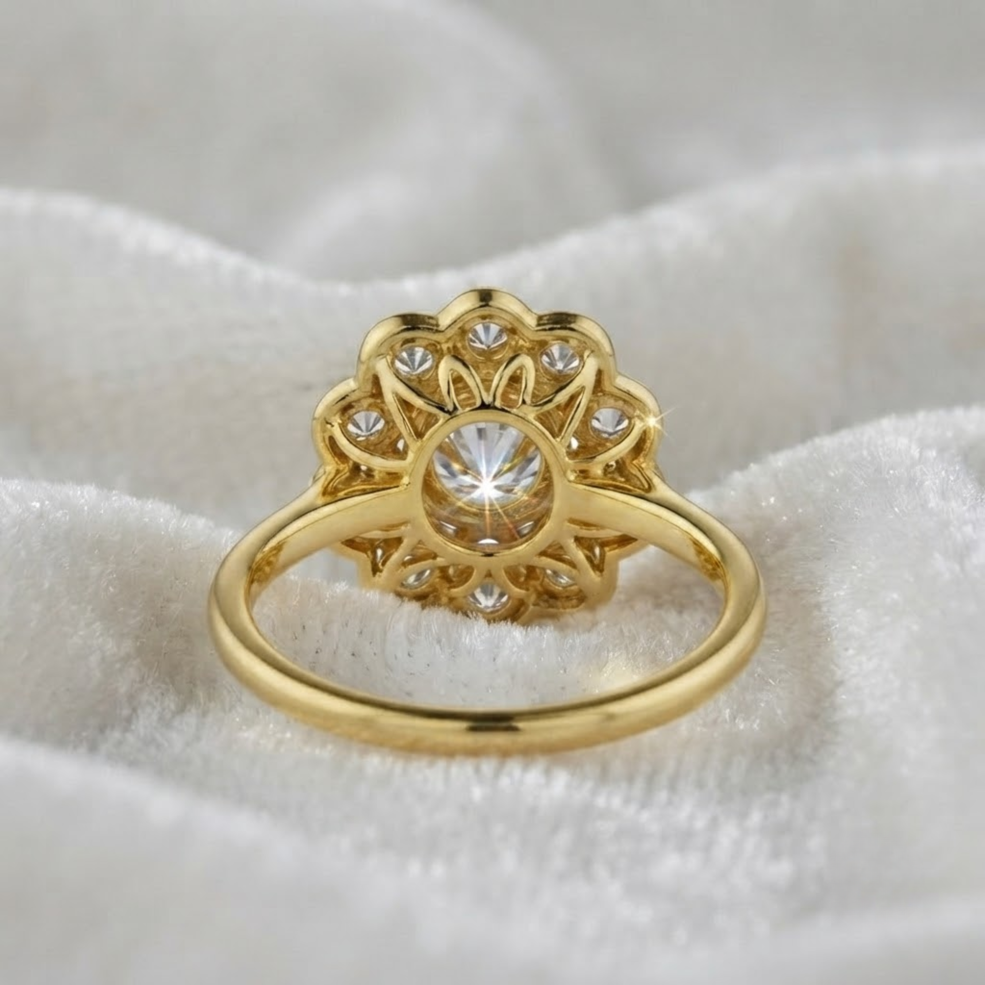 Floral Cluster Lab Grown Diamond Ring