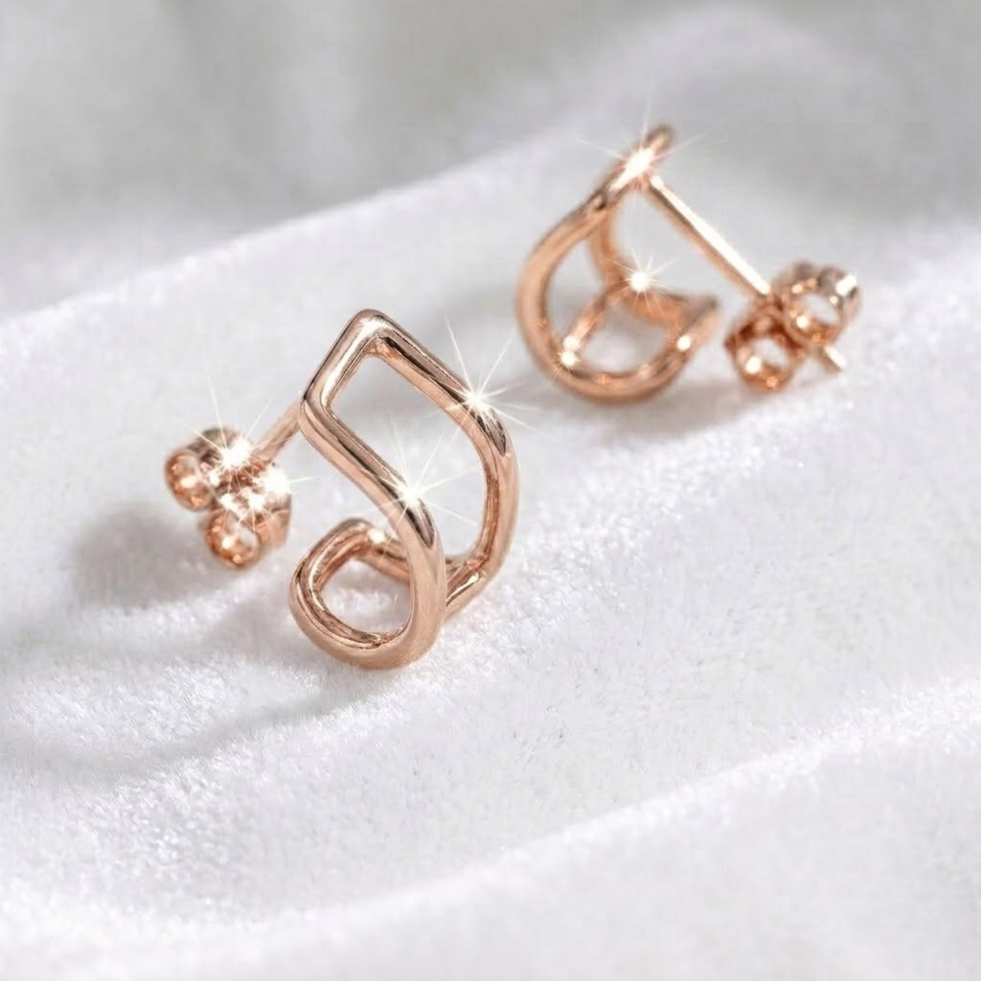 Huggie Square Jacket Earrings