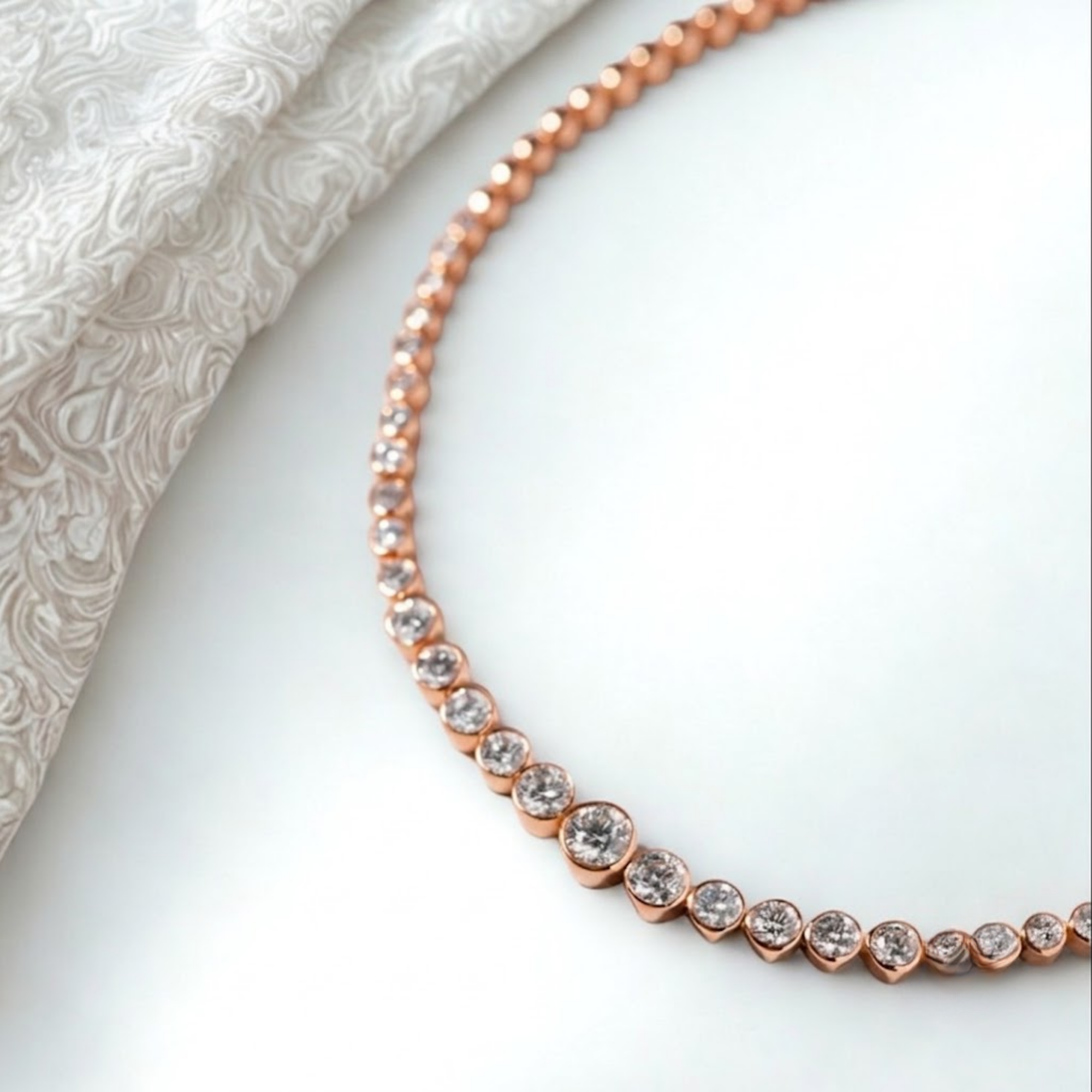 Gold Diamond Tennis Bracelet