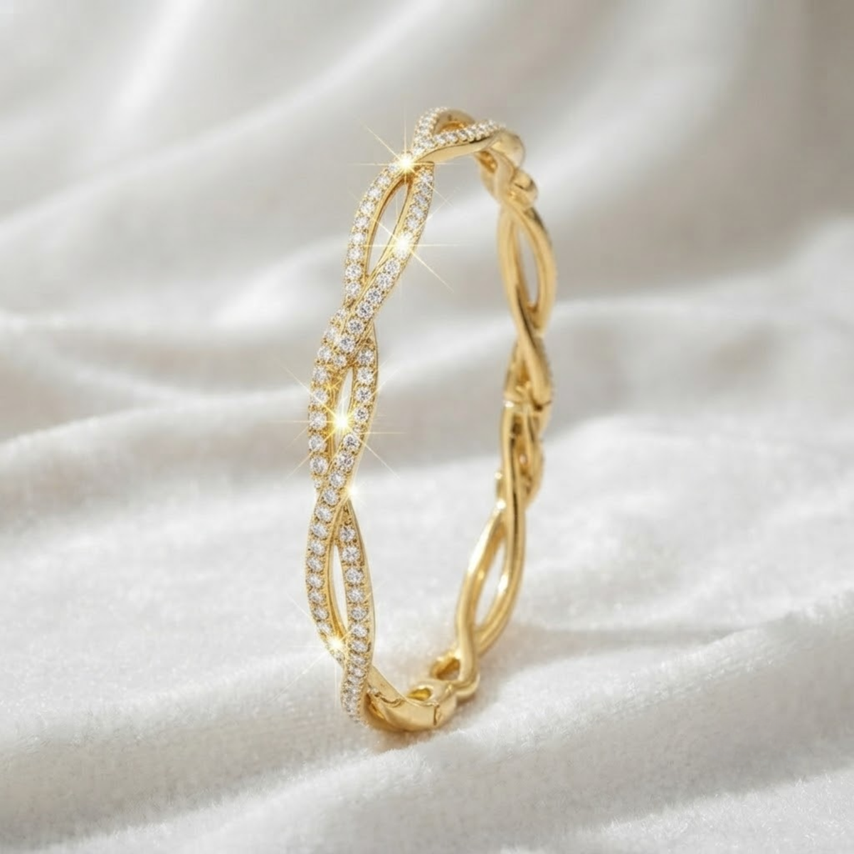 Twisted Micro Pave Eternity Jewelry