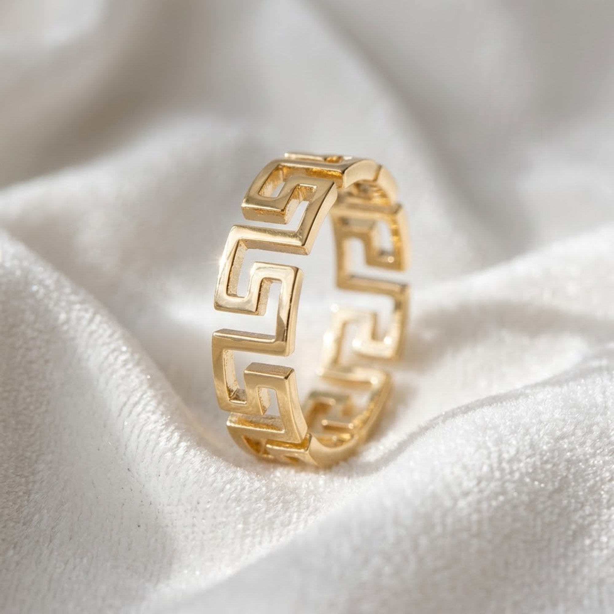 Greek Key Ring I Geometric Greek Key Ring