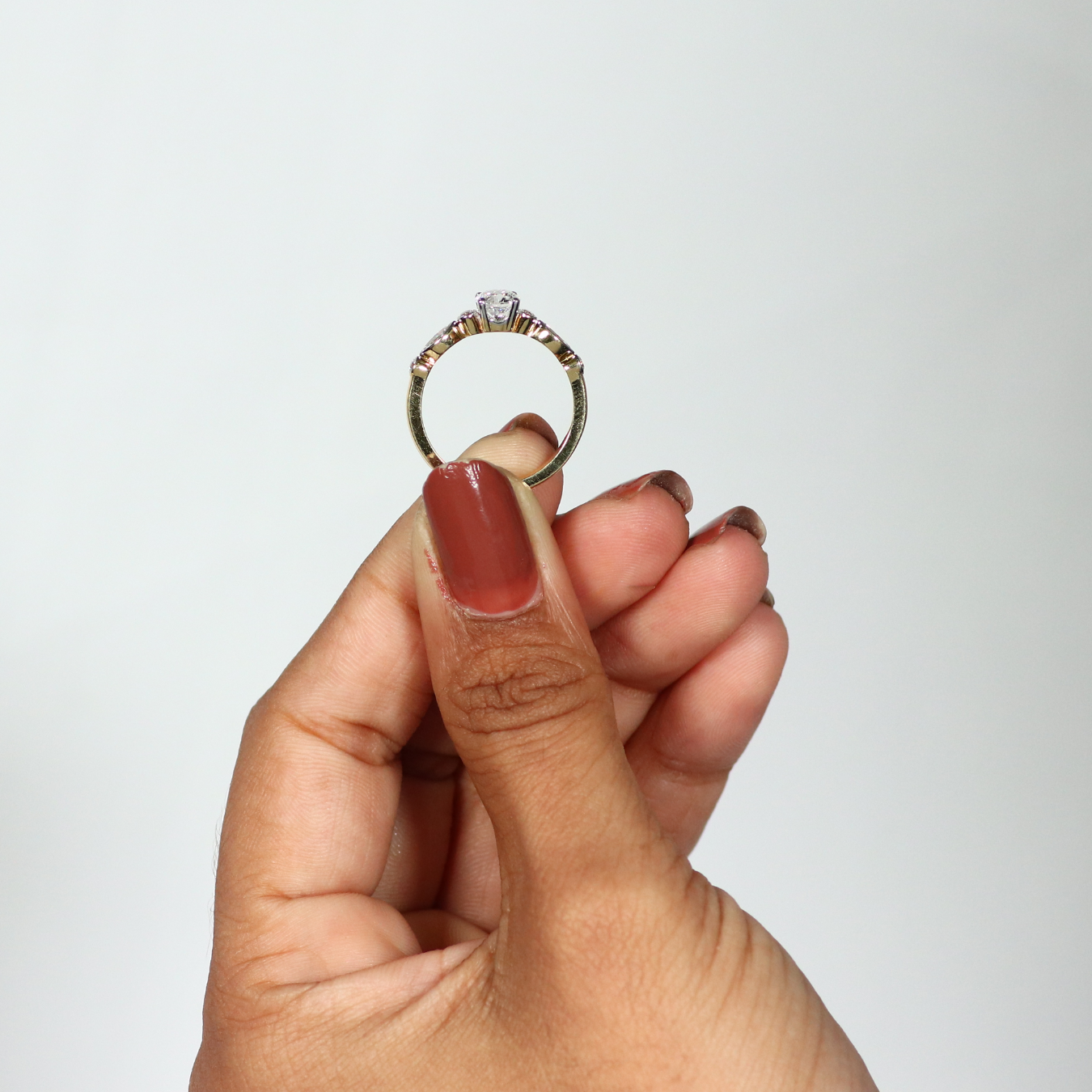14k Solid Gold Lab Grown Diamond Engagement Ring