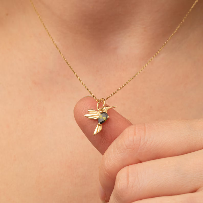 Gold Hummingbird Necklace