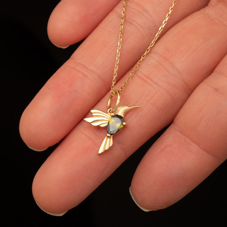 Gold Hummingbird Necklace