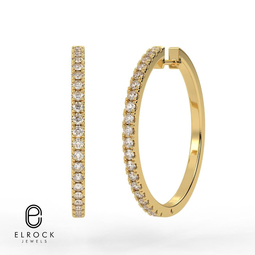 Diamond Hoop Earrings