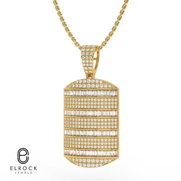 14K Gold Dog Tag