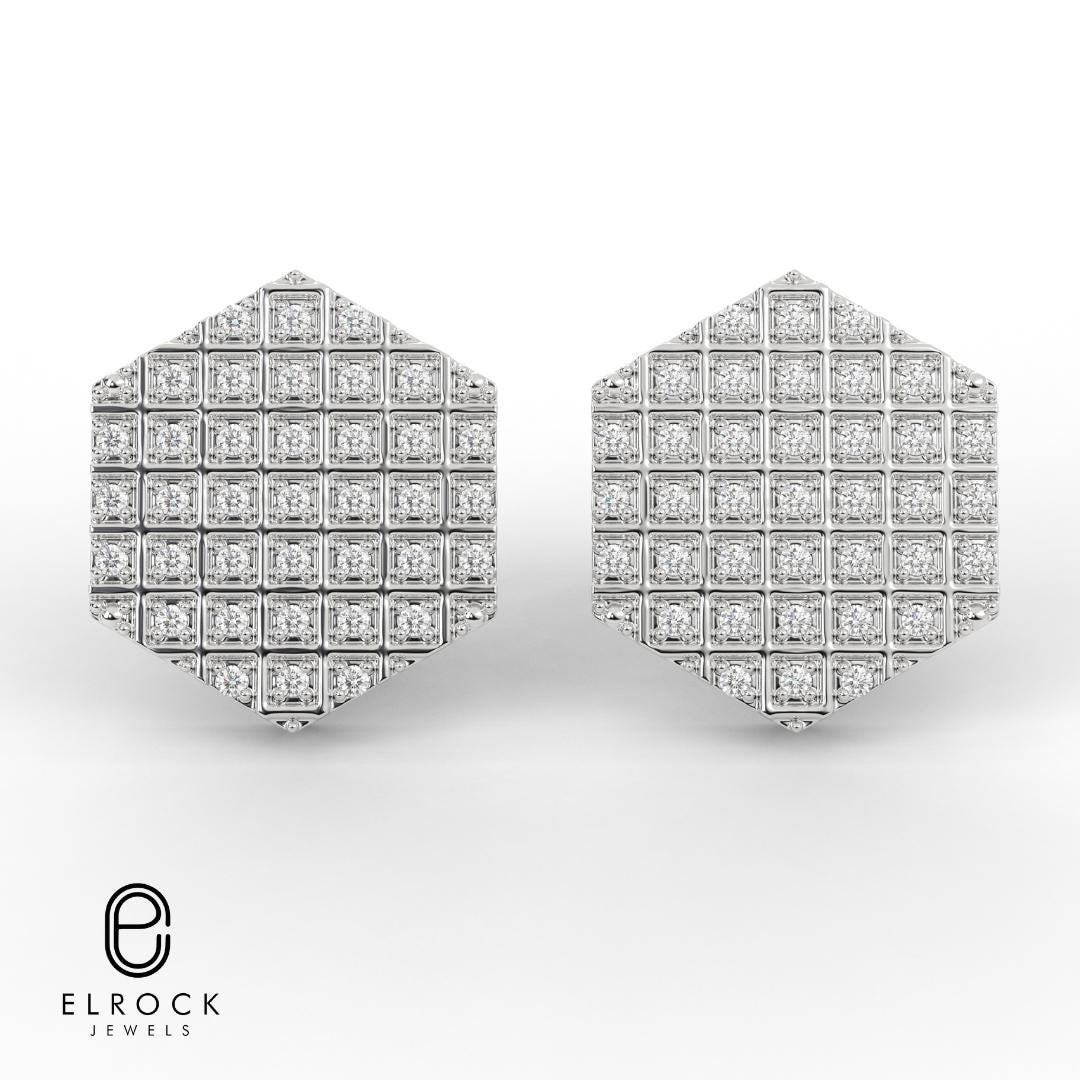 Hexagon Halo Round Diamonds