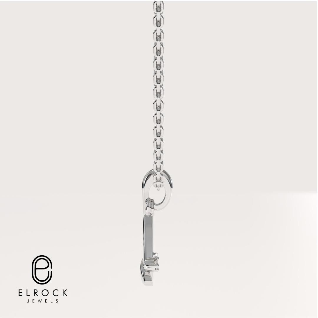 Enamel Initial Charm Pendant