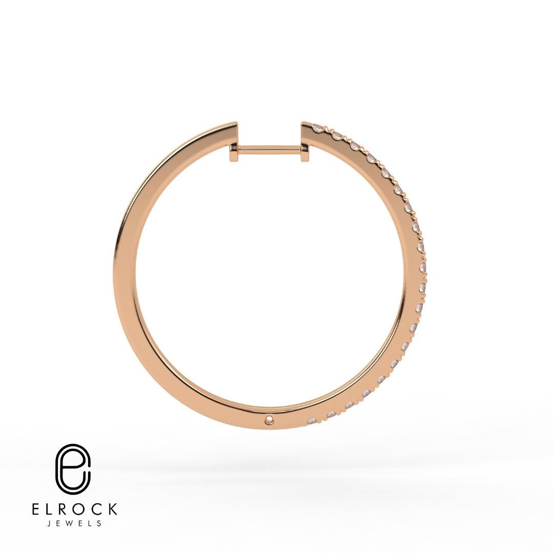 Diamond Hoop Earrings