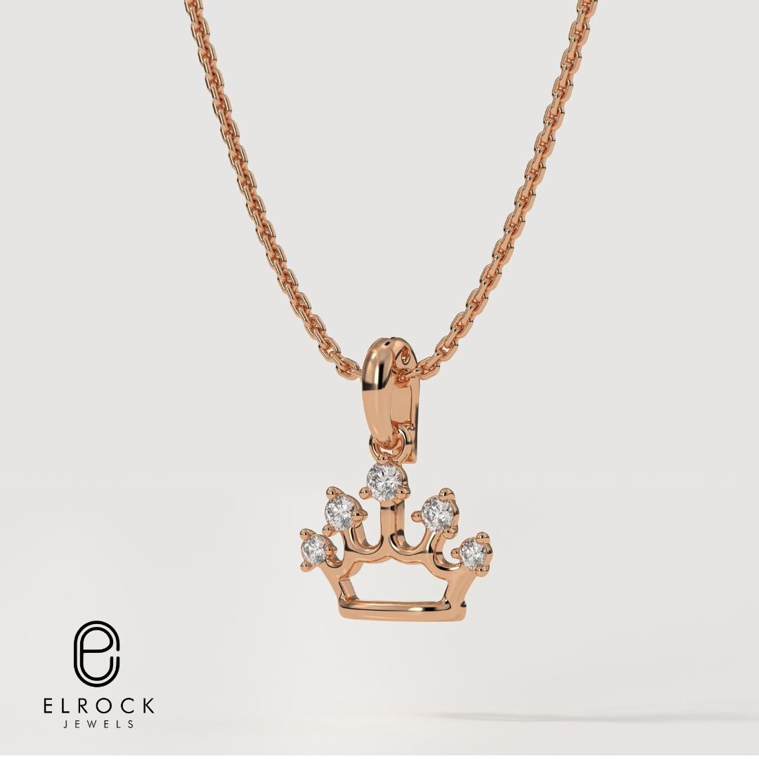 Crown Diamond Pendant