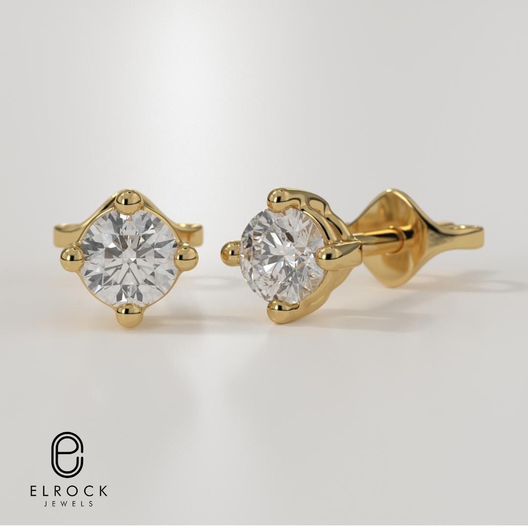 Gold Diamond Earring