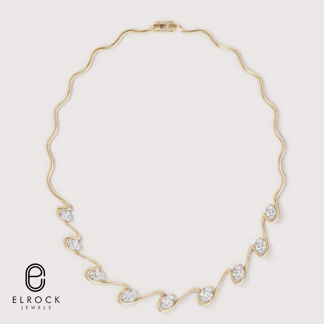 Oval Diamond Necklace